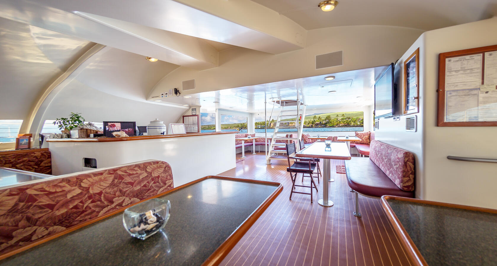 Seating for 40 guests in airconditioned comfort and ocean views