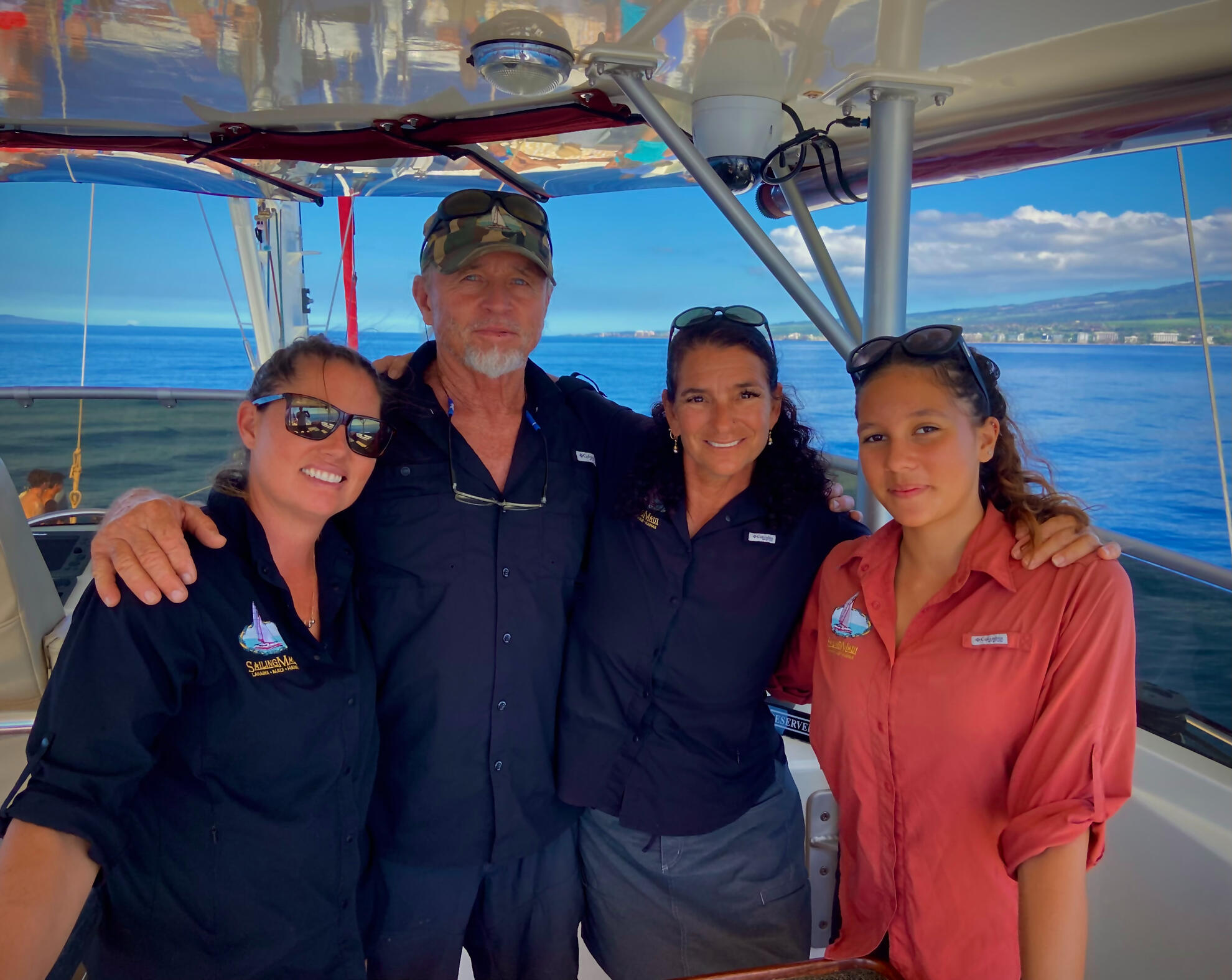 Captain/Owner Peter Owner/Hostess Inca Wood with two generations of family
